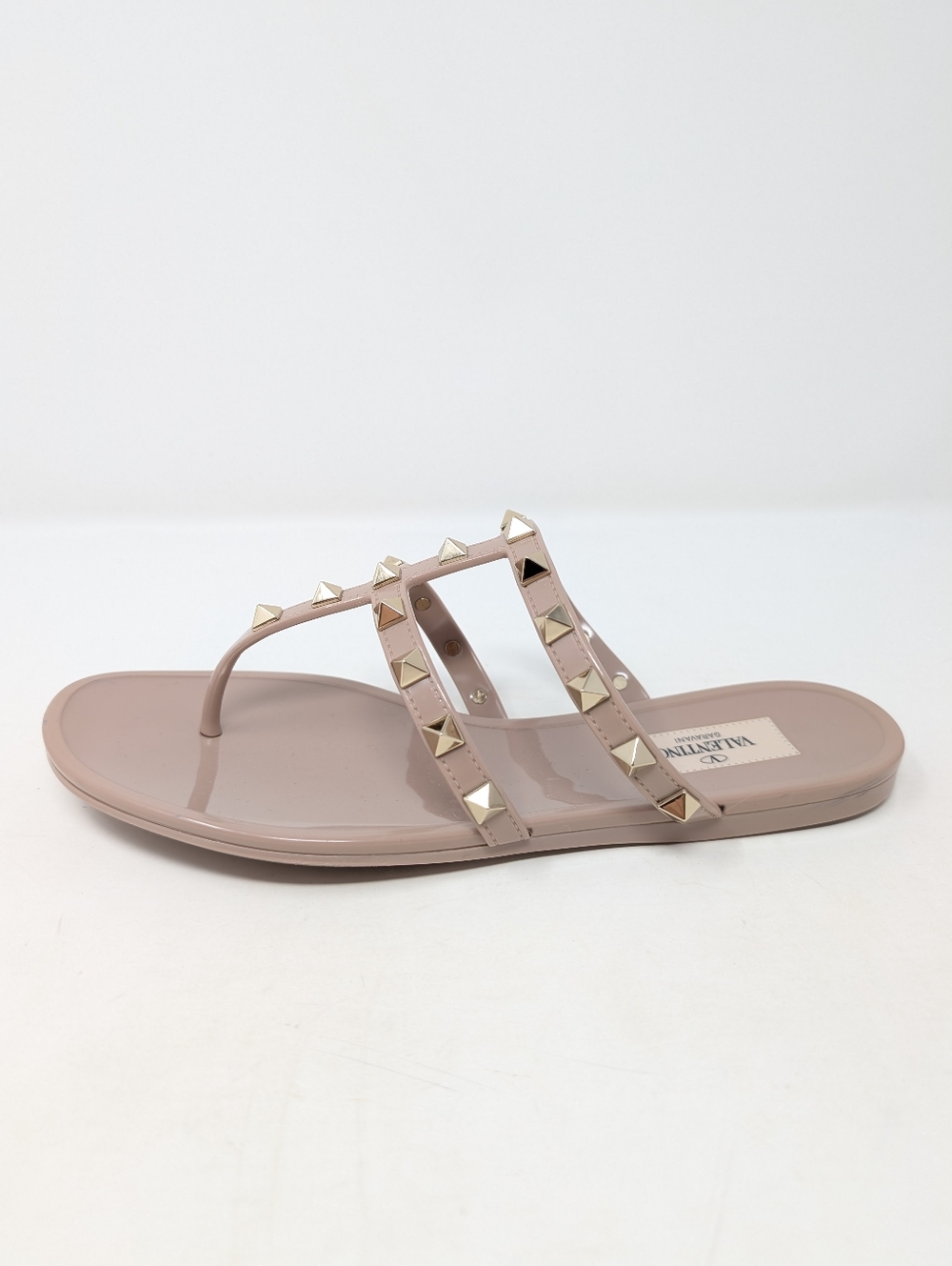 Valentino Garavani RockStud Jelly Thong Nude Caged Sandals Flip Flops Size 36 - Picture 4 of 10